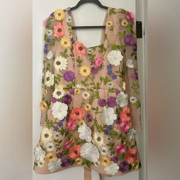 Helsi Anthropologie Floral Long Sleeve Dress M nwt - Picture 2 of 6